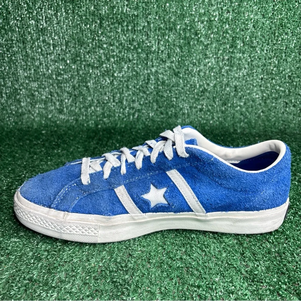 Converse One Star Pro‎ Shoes Mens 9.5 Blue Suede Low Comfort Casual Sneakers - Picture 7 of 12